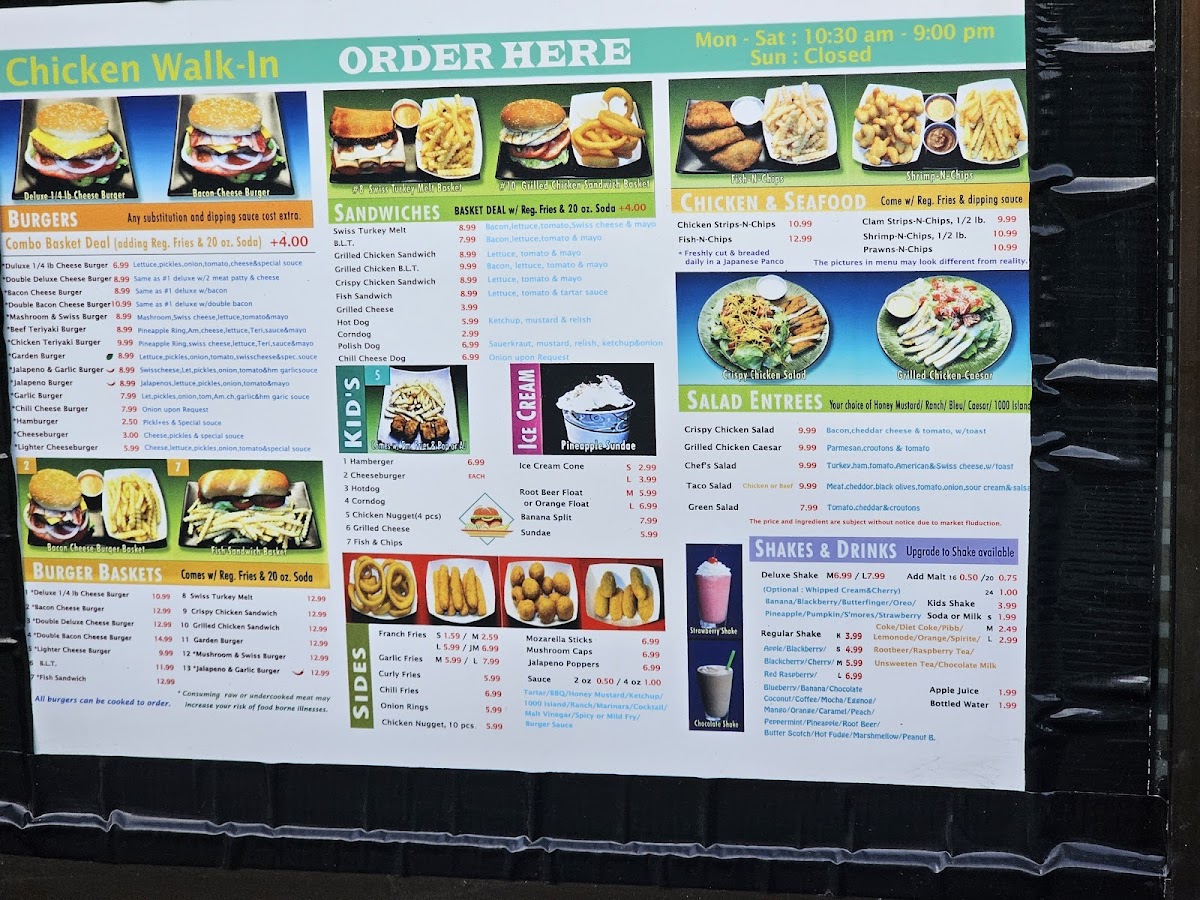 Chicken Drive-In Menu - Image 2