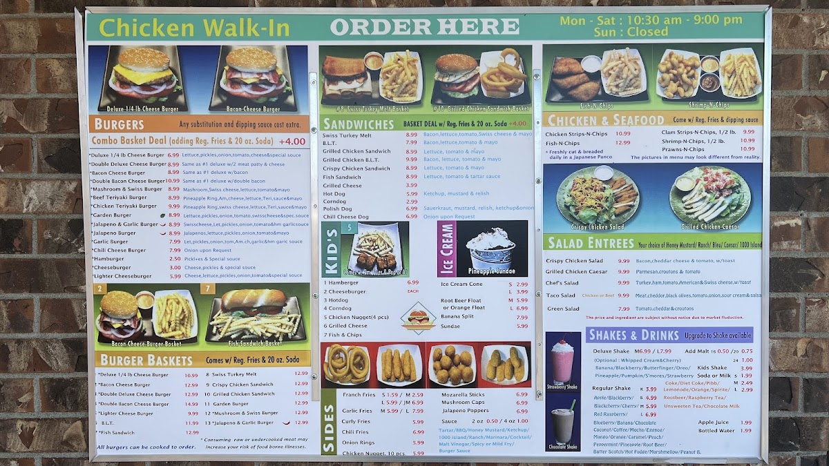 Chicken Drive-In Menu - Image 3